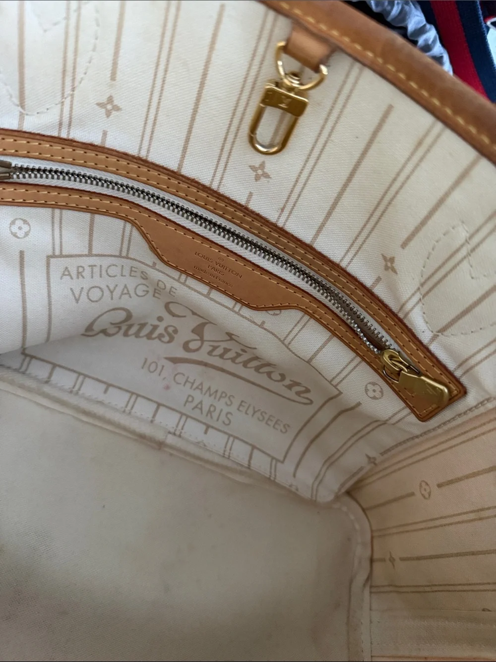 Authentic Louis Vuitton Damier Azur Neverfull PM